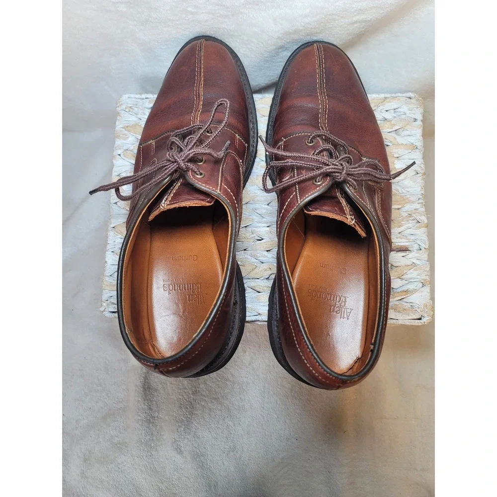 Allen Edmonds Durham Brown Leather Split Toe Derby Shoes Oxfords Mens 9D Office